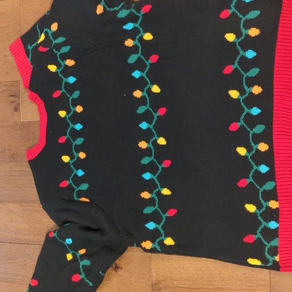 Festive Reindeer Sweater - Black and Red - Picture 4 of 4
